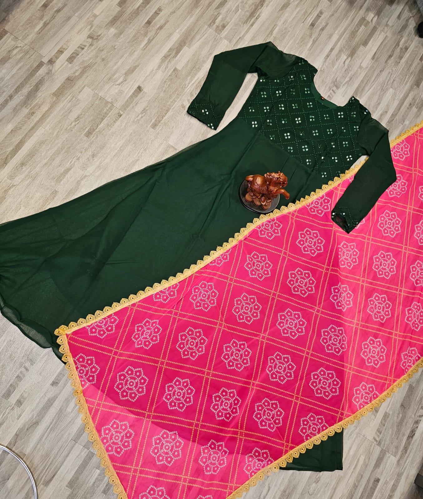 Brinjal By Krishi Georgette Dupatta With Anarkali Kurtis Catalog